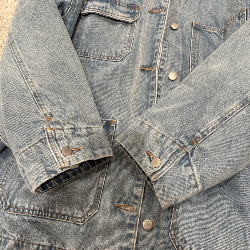 Aritzia Denim Forum Light Blue Oversized Jean Jacket - Picture 4 of 12
